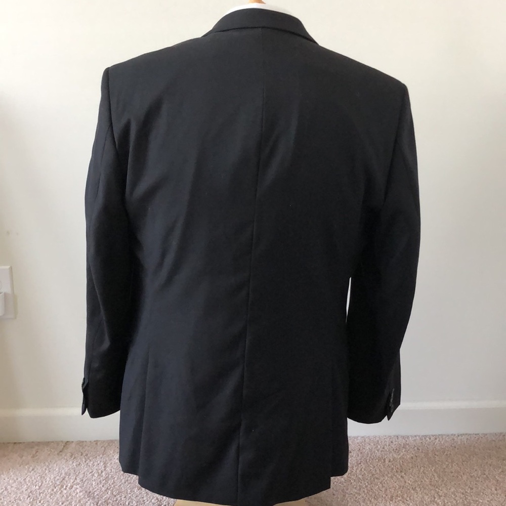 Calvin Klein Mens Black Wool Sports Jacket 40R - Picture 2 of 4